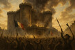 © Kleber - The Storming of the Bastille: A historical, dramatic depiction of the storming of the Bastille, where the fervor of revolutionary spirit meets the strength of a fortified prison