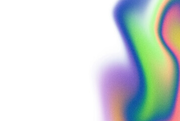 Wall Mural - grainy gradient colored shape. mesh fluid pink blue red retro liquid abstract element. soft light ho