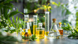 © amazing studio - Laboratory experiment and research with plants, oil and ingredient for natural beauty.
