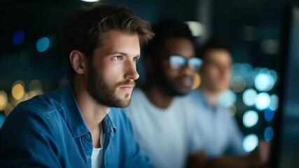 Wall Mural - a team of forward-thinking asian software engineers working together on cutting-edge ai innovations.