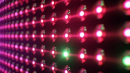 Wall Mural - radiant grid: a mesmerizing array of meticulously arranged leds, radiating a spectrum of vibrant hue
