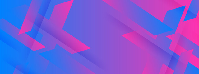 Wall Mural - this abstract image features blue and pink gradient geometric shapes. it is suitable for backgrounds