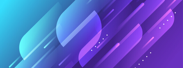 Wall Mural - abstract blue purple gradient background with shapes suitable for modern and stylish design projects
