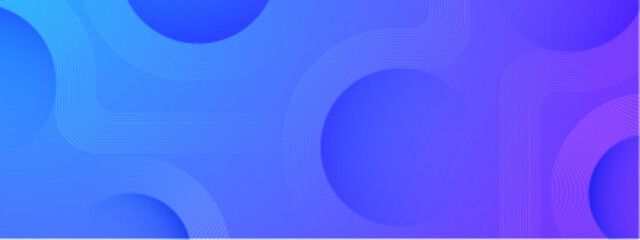 Wall Mural - abstract blue purple gradient background with thin lines and circles. ideal for modern digital desig