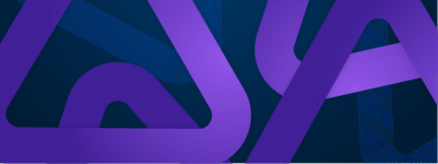 Wall Mural - overlapping purple shapes and blue lines create a modern and abstract background suitable for graphi