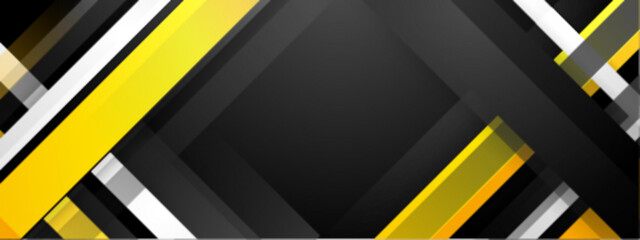 Wall Mural - overlapping yellow, black, and white stripes for dynamic designs. suitable for abstract backgrounds,