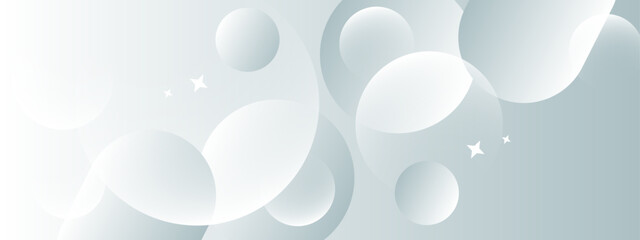 Wall Mural - abstract gray background with overlapping circles and stars. suitable for modern designs, digital ar