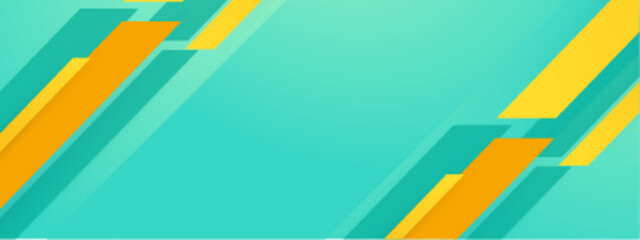 Wall Mural - teal and yellow diagonal stripes on light blue background. vibrant and modern design for websites, s