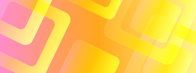 Wall Mural - overlapping yellow and pink squares create abstract design, suitable for backgrounds, wallpaper, dig