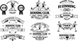 © Misho - Vintage running club vector labels and emblems