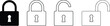 © Al Amin - Lock icon. locked and unlocked black outline icon set for app, ui, ux, and website. vector illustration on transparent background.