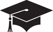 © Masud - graduation cap silhouette vector illustration design