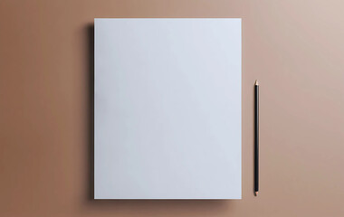 Wall Mural - White vertical paper sheet Mockup
