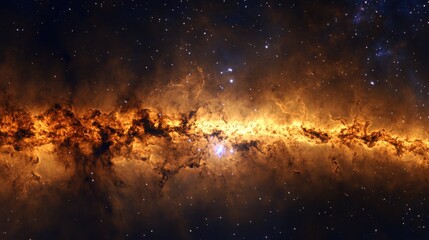Wall Mural - Detailed view of the central band of the Milky Way galaxy.