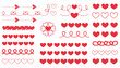 © Creative World - red heart arrows vector set isolated romantic cupid love pointers for valentine's day wedding web design decoration festive digital elements