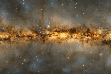 Wall Mural - Detailed view of the galactic plane with numerous stars.