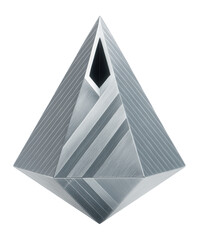 Wall Mural - pyramidal structure with intersecting grooves and hollow apex.
