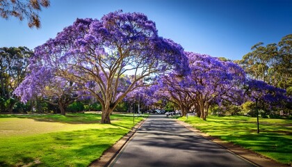 jacaranda in the royal botanic gardens melbourne