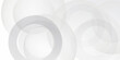 © Nurulqamariyahelroma - Abstract geometric round shape, white and gray color background. Vector illustration.