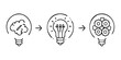© adobestockaiphotos - Innovation process light bulb icons vector