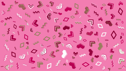 Wall Mural - Pink image shows an abstract geometric pattern of shapes. Vector for abstract background, presentation, website, and creative poster.