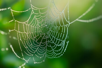 macro shot spider web