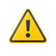 © 69 - Yellow Warning Sign with Exclamation Mark in a Triangular Shape for Safety Awareness and Caution Signage Transparent background or png