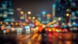 © Johannes - Vivid abstract background of colorful bokeh lights with a blurred city night atmosphere.