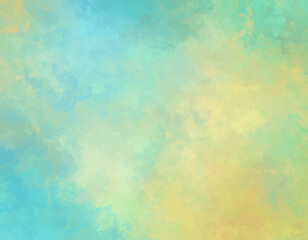 Wall Mural - bright blue green watercolor texture. abstract yellow aqua sky background. soft tropical watercolor 