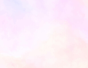Wall Mural - soft pink watercolor cloud background. pastel blush and peach texture art. abstract romantic waterco