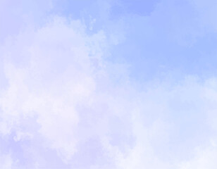 Wall Mural - soft pastel blue watercolor background. light violet sky texture illustration. gentle blue purple cl
