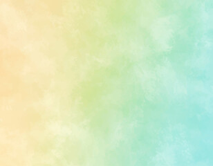 Wall Mural - pastel green orange watercolor texture. soft gradient abstract background. calm mint peach watercolo