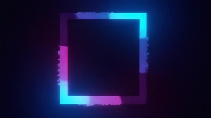 Wall Mural - Abstract Neon Frames Video: Seamless Looping Backgrounds with Pink and Blue Glow Effects