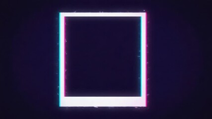 Wall Mural - Futuristic Frame Animation with Glitch Effects and Dark Background, Perfect for Video Overlays and