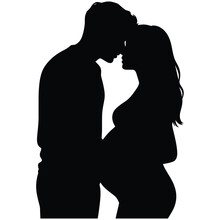 Silhouette White, Couple In Love Free Stock Photo - Public Domain Pictures