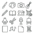 © Hanna - Creative hobby collection, art and crafting icons. design and diy essentials set.