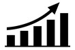 © MST Graphics - Rising business graph chart arrow growth success silhouette vector illustration