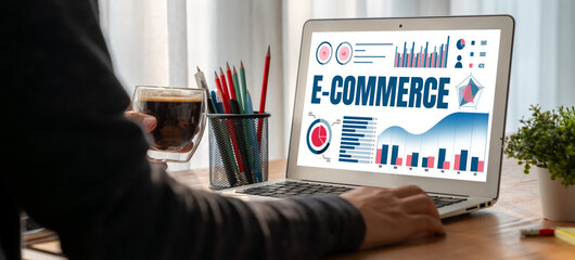 Wall Mural - e-commerce data software provide modish dashboard for sale analysis to the online retail business