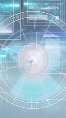 Wall Mural - animation of radar on scientific graph and data