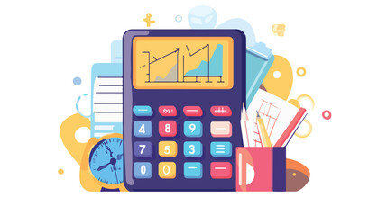 Isolated Calculator Math Icon Vector Illustration