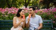 © Aufa - Couple Enjoying Popsicles in Park