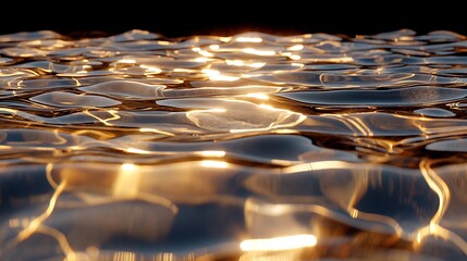 Wall Mural - A close-up of smooth river stones with crystal-clear water gently flowing over them