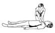 © Mantralussion - a woman performs CPR on a man