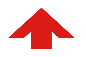 Wall Mural - A red arrow pointing upwards