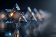 © Josiah - Symbolic star of David in glass reflecting light, representing Jewish faith and tradition during various holidays and celebrations