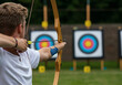© Balloons Everywhere - Archer Aiming Bow Arrow Target Outdoor Archery Sport Competition Training