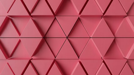 Canvas Print - geometric pink triangles abstract pattern background