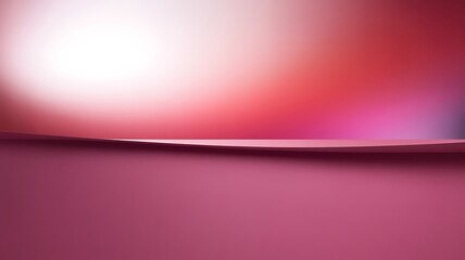Wall Mural - gradient background with curved surface abstract pink