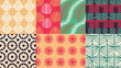 © Malintha Studio - Tropical Palm and Monstera Seamless Vector Pattern in Earth Tones for Summer Fashion & Packaging