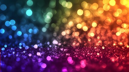 Vibrant bokeh background with shimmering glitter.